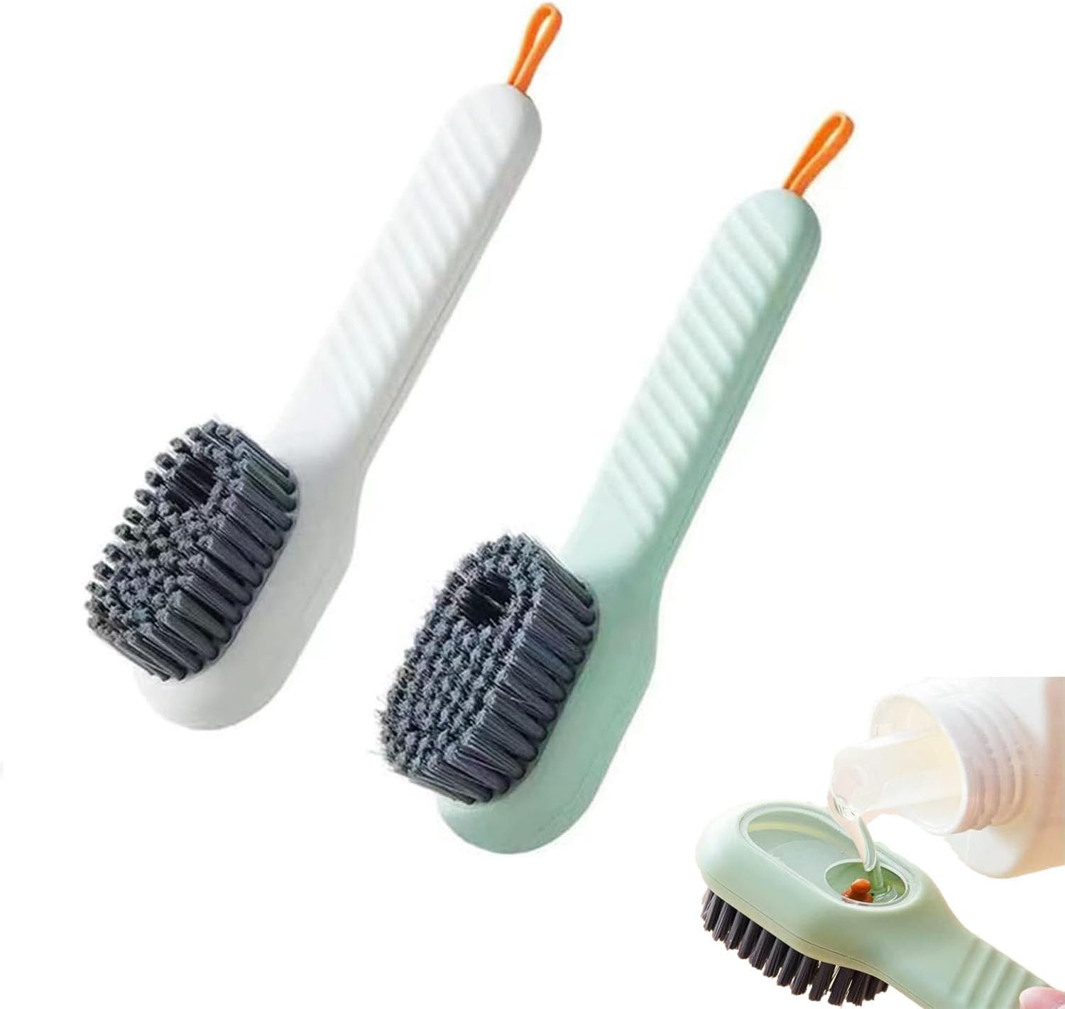 Brosse de nettoyage liquide avec réservoir intégré pour un dosage automatique précis