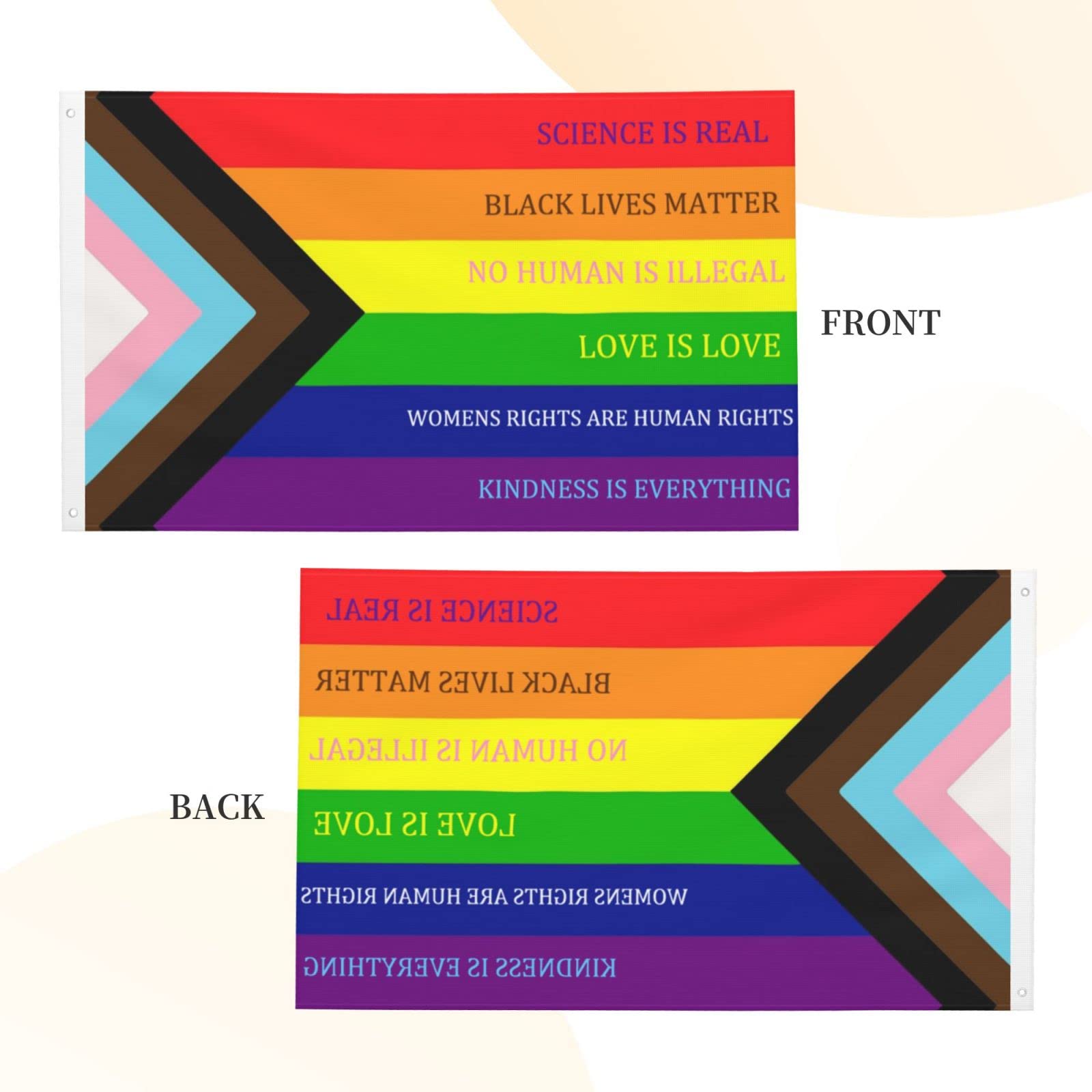 LGBTQ Pride Flagge – Regenbogenflagge, Doppelseitig, 90x150 Cm, Mit Messingösen, Für Garten, Zimmer & Demo