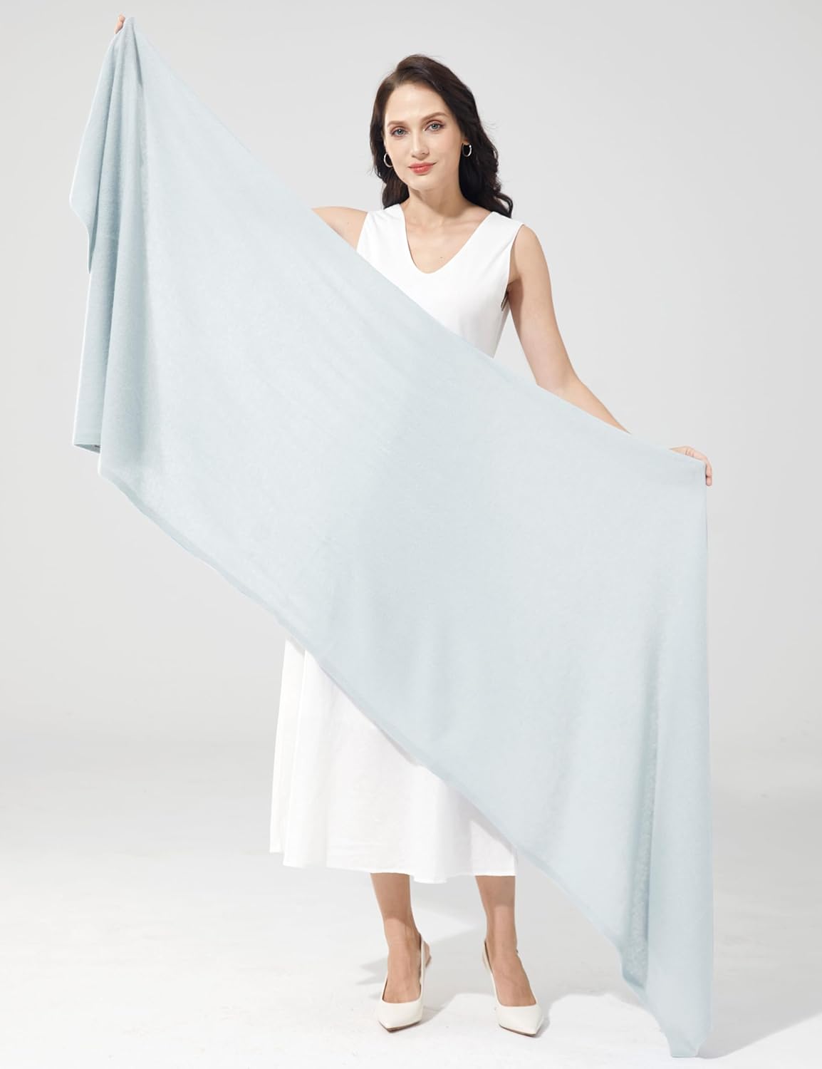 Soft Cashmere Blend Wrap Chic Scarf Stole for Women Wayfarer Travel Extra Large 87"x28" - Image 6