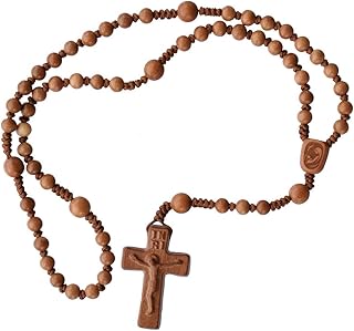 IHM Imports 5 Decade Light Jujube Wood Rosary 6/8mm Beads