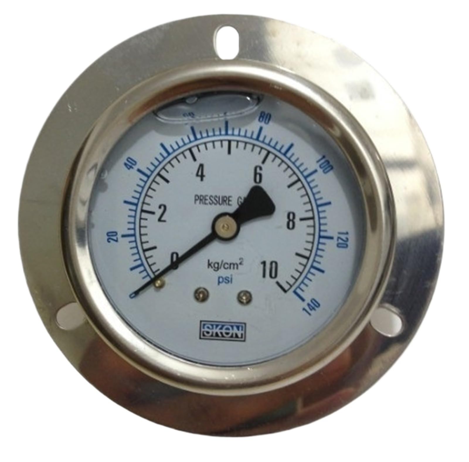 YN60ZT ciśnieniomierz z mosiężnym mechanizmem zegarowym 6,35 cm (2,5 cala) 60 mm, manometr z montażem tylnym, odporny na uderzenia, olejowany miernik ciśnienia (50 kg)