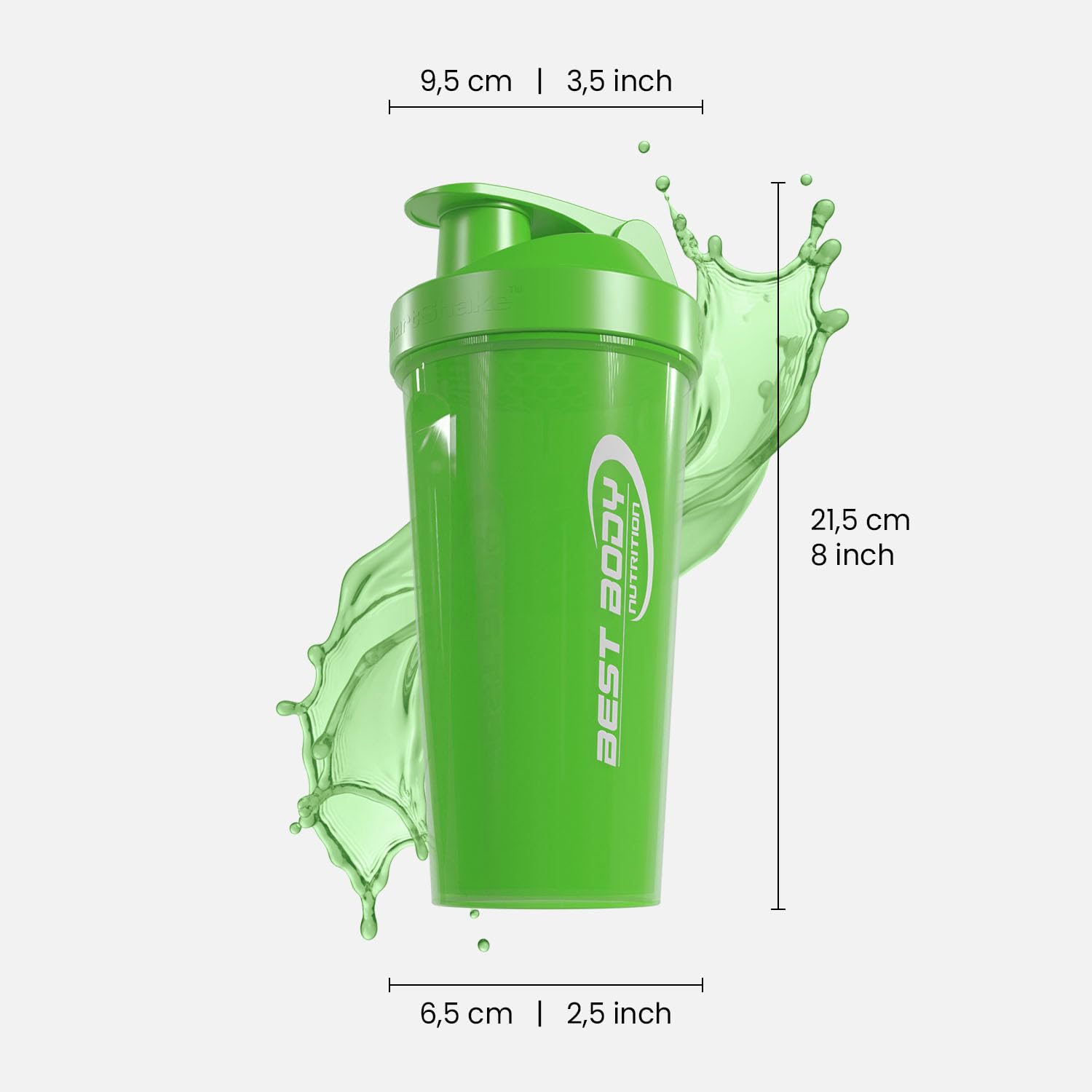 Best Body Eiweiß-Shaker Edition Frullati Verde - Capacità: 700 ml