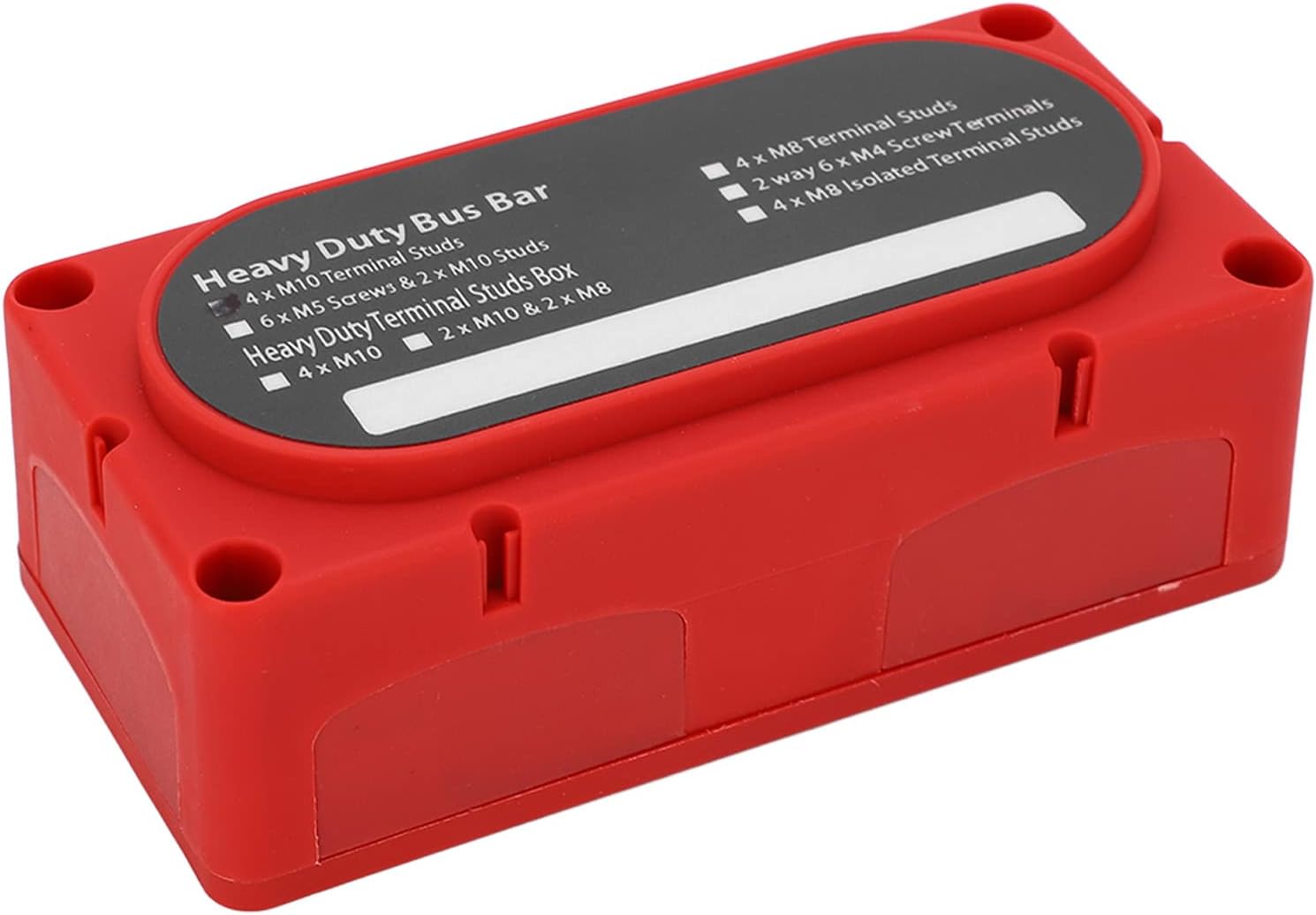 Power Distribution Block 4 Studs 300A Battery Bus Bar for 12-48V Cars and Boats - Heavy Duty, Modular Box Design, Easy Wiring Configuration