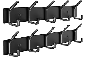 Sturdy Coat Rack for Wall - 16.65 Inch Heavy Duty Metal Hooks...
