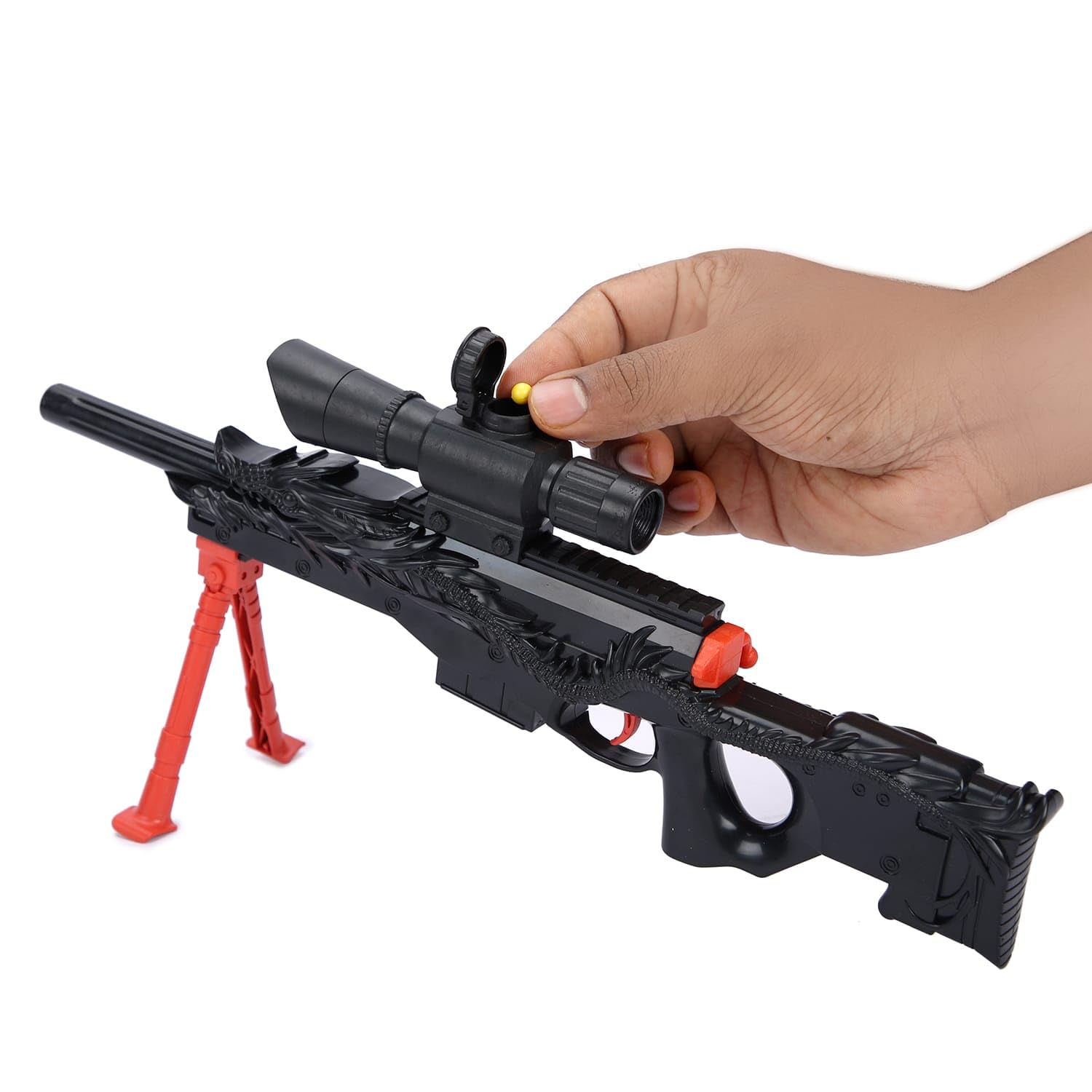 TILLU TIM TIM TOYS Dragon Style Toy Gun/Blaster Toy/Military/Machine/Air Soft Toy Gun with BBbullets Stand Silencer Scope for Kids/Birthday Gift/Indoor Outdoor Game Age 5+ /Under rs 399 499 (B0D6LRBHJN) Amazon Price History, Amazon Price Tracker