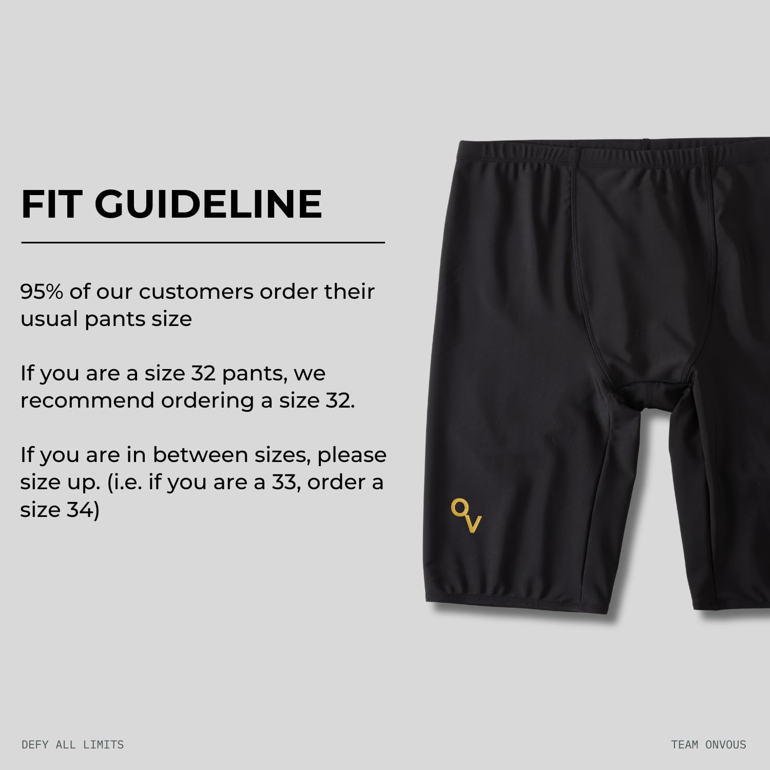 Onvous Short de bain pour homme | Jammer de maillot de bain athlétique pour homme | Jammer pour la natation pour homme | Taille 28-38