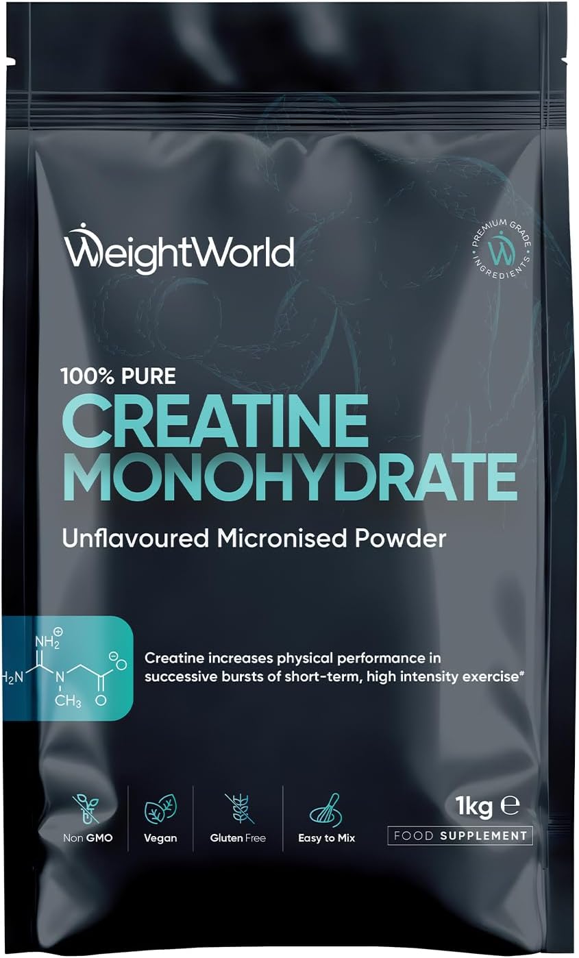 Creatine Monohydrate Powder 1kg – 10+ Months Supply – 330 Servings – 100% Pure Micronised Creatine Powder for Effortless Mixing – Unflavoured & Vegan-Friendly – for Men & Women – Scoop Included