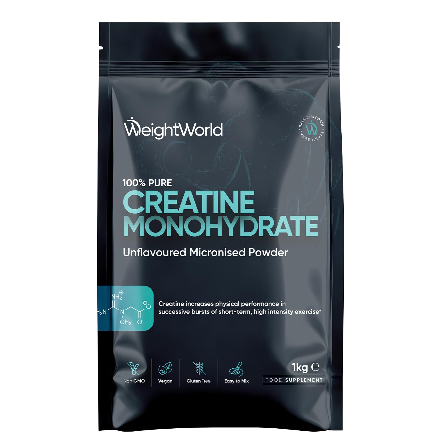 Creatine Monohydrate Powder 1kg - 10+ Months Supply - 330 Servings