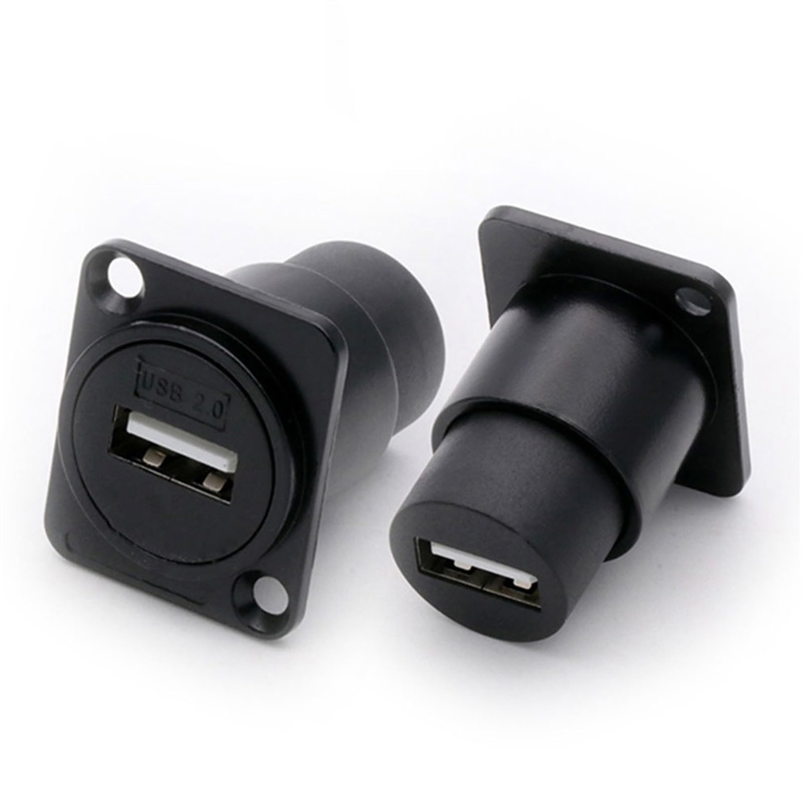 Adaptador USB 3.0 de panel con doble toma hembra y chasis metálico para datos estables