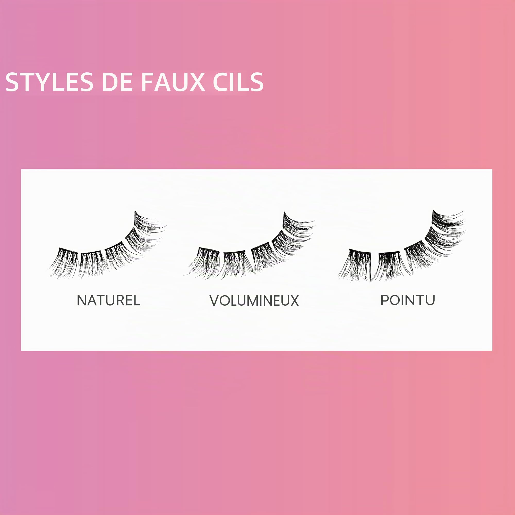 KISS imPRESS – Kit de faux cils à pression, volumineux, noir, pas de colle nécessaire, sans tracas, bande invisible, naturel, 24 heures, sans dommages, sans résidus collants, magnifique, rapide et
