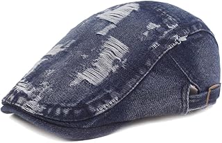Men's Cotton Flat Ivy Gatsby Newsboy Driving Hat Adjustable Irish Cabbie Ivy Driving Hunting Cap