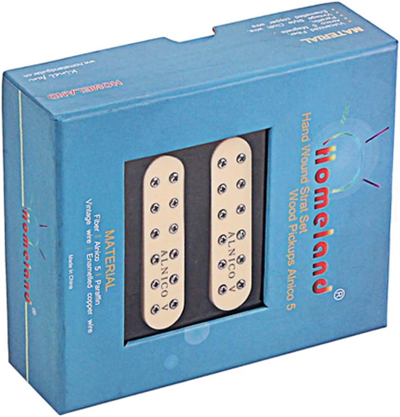 Alnicov Set of 3 Alnico V Single-Coil-Sized Humbuckers Neck/Middle/Bridge Pickups for Stratocaster Electric Guitar Replacement 12K(N)/14K(M)/16K(B)