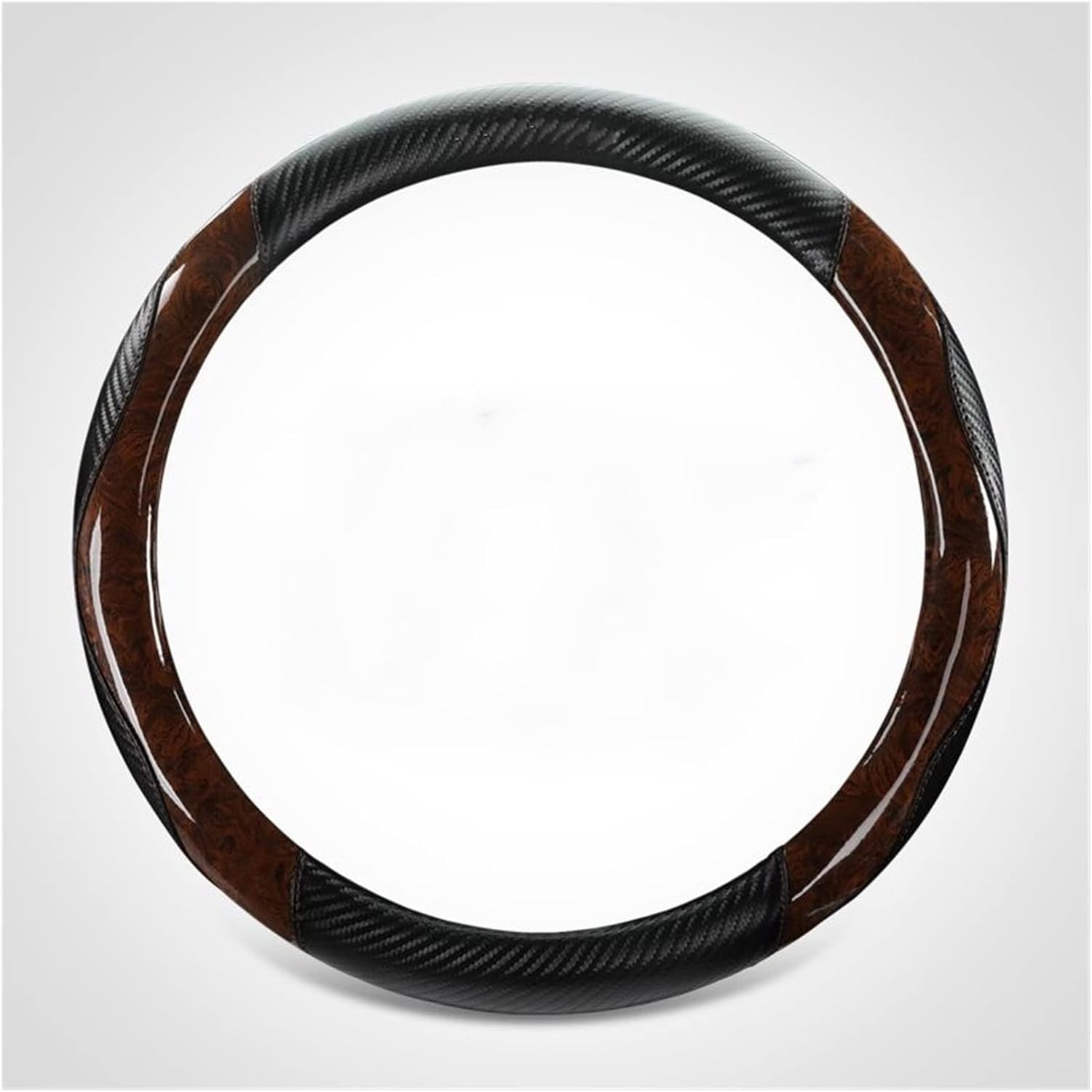 Car Steering Wheel Cover Set Universal Car Steering Wheel Cover Real Leather Mahogany Grain Waterproof Sweatproof Car Interior (Color : 3#)