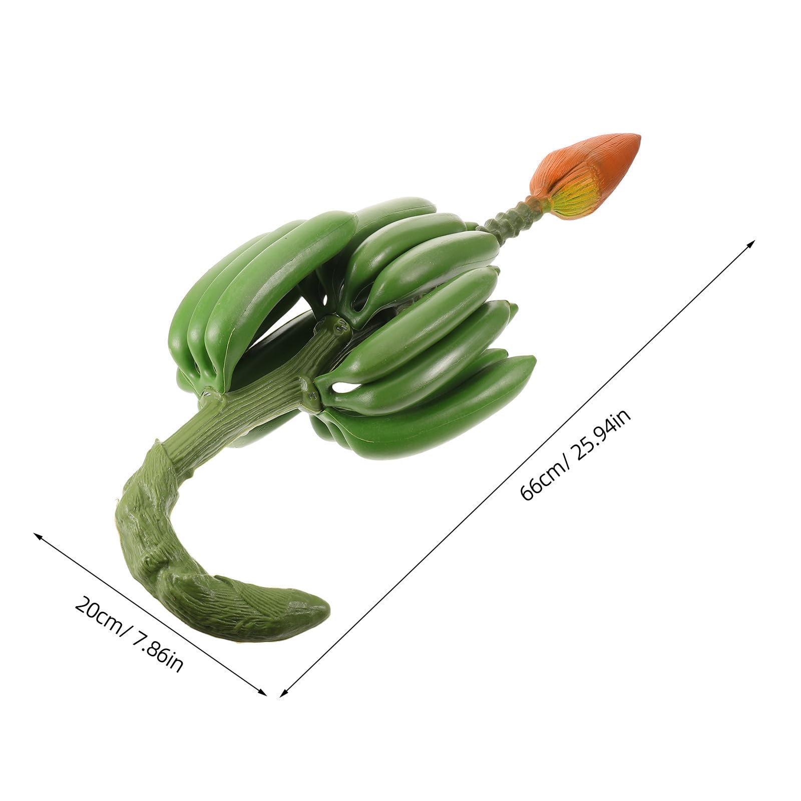 CHILDWEET Modèle de Fausse Banane en Plastique Vert, grappe légère et Flexible pour décoration intérieure, vitrines et cafés