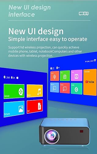 Miniatura 4 de Mini proyector T4 de 3600 lúmenes, compatible con proyector LED completo de 1080P, pantalla grande, portátil, cine en casa, proyector de video