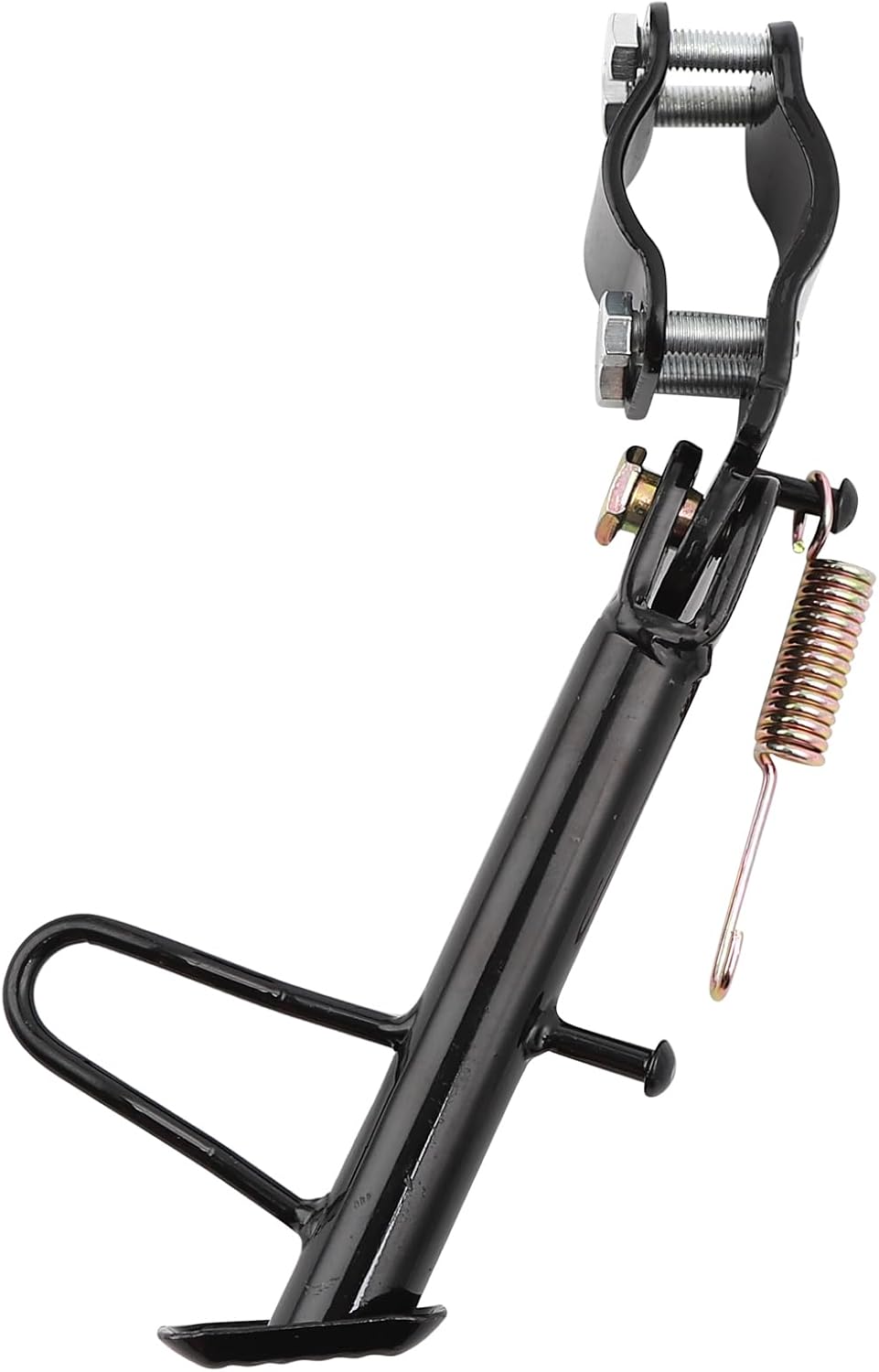 Mokuo Dirt Bike Stand,Motorcycle Kickstand, Scooter Mopeds Side Stand Come with Mounting Bracket in Iron Material Compatible with Most Scooter Mopeds Mini Bike,Height of 12cm Above Ground