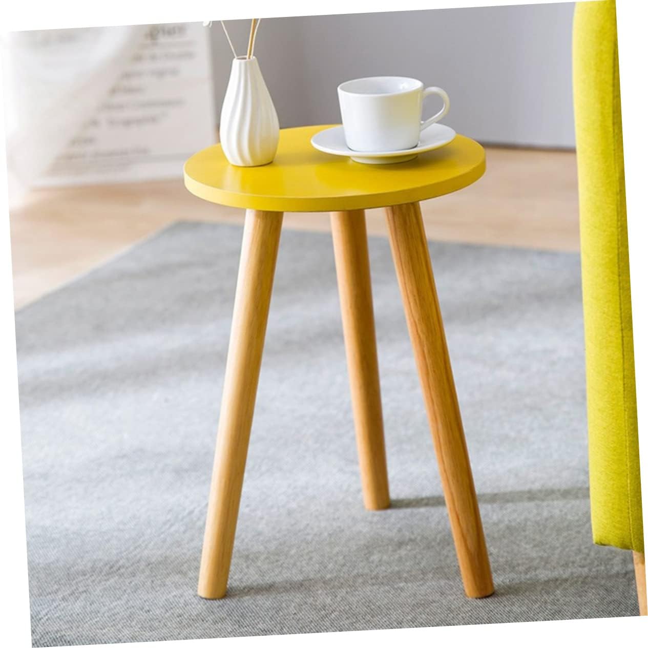 Modern Living Room Decor Round Side Tables Wood Nordic Style Round Coffee Table