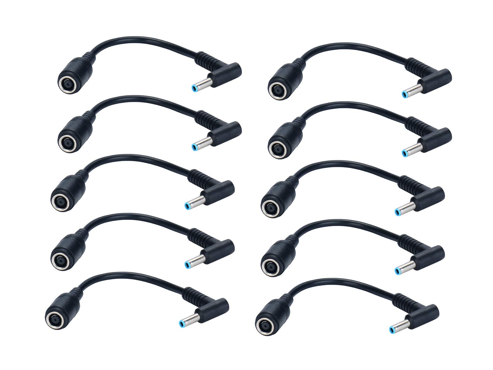 [10 Pack] Adapter 7.4x5.0mm to 4.5x3.0mm Tip Connector Converter K0Q39AA for Hp Pavilion Envy Elitebook Probook Spectre Compaq Presario Dongle Barrel