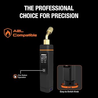 NAVAC NSP1 Bluetooth Pressure Probe with Digital Display - 164ft Range, Ceramic Sensor, Easy-Switch Knob, Compatible with MyNavac App - Includes Rechargeable Battery & Carry Bag, 7.6oz