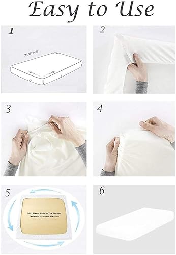 Miniatura 5 de Sábanas divididas tamaño King para cama ajustable (5 piezas) - Sábanas divididas ajustables - 400 hilos 100% algodón egipcio - Sábanas bajeras de 18