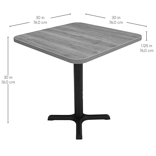 Miniatura 3 de Factory Direct Partners 13376-282 Mesa cuadrada de café bistró de 30 x 30 pulgadas moderna mesa de comedor, café, mesa de cóctel para espacios