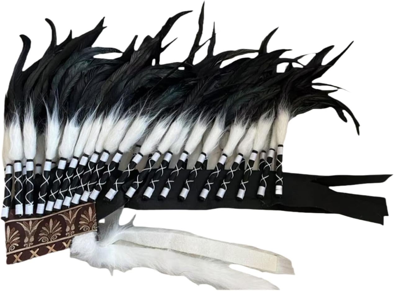 Artificial Feather Headdress Headband for Fancy Dress Carnival Men Women Adults