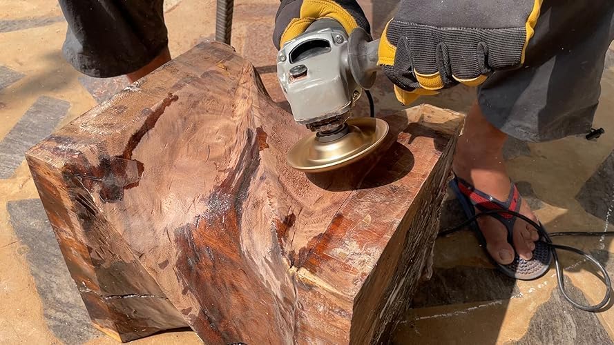 Image of Inditrust 4 Inch Wood Carving Disc Set, Angle Grinder Disc Grinding Wheel Shaping Disc 5 /8 Inch Bore Grinder For Woodworking, Fibreboard, Plywood, Plastic (Flat Shape)
