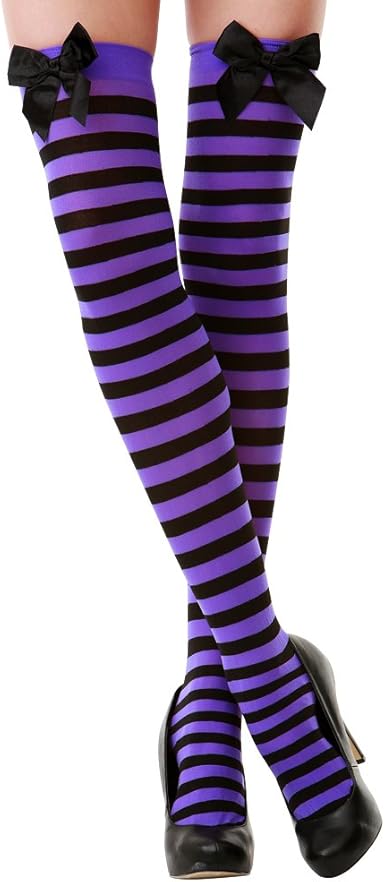purple thigh highs