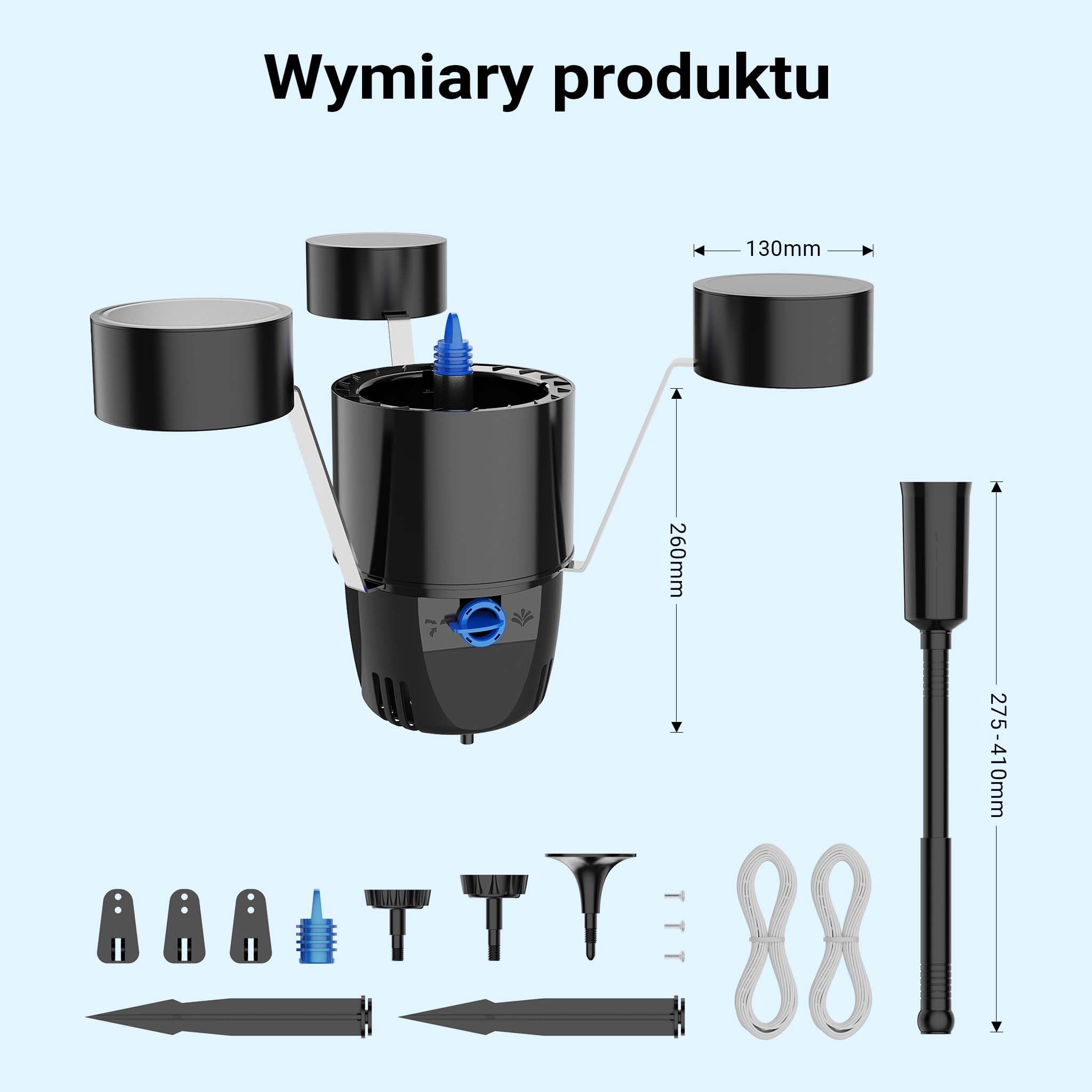 SunSun Zestaw filtrów do stawu o mocy 72 W, pompa Eco o mocy 25 m, wąż do skimmera, fontanna