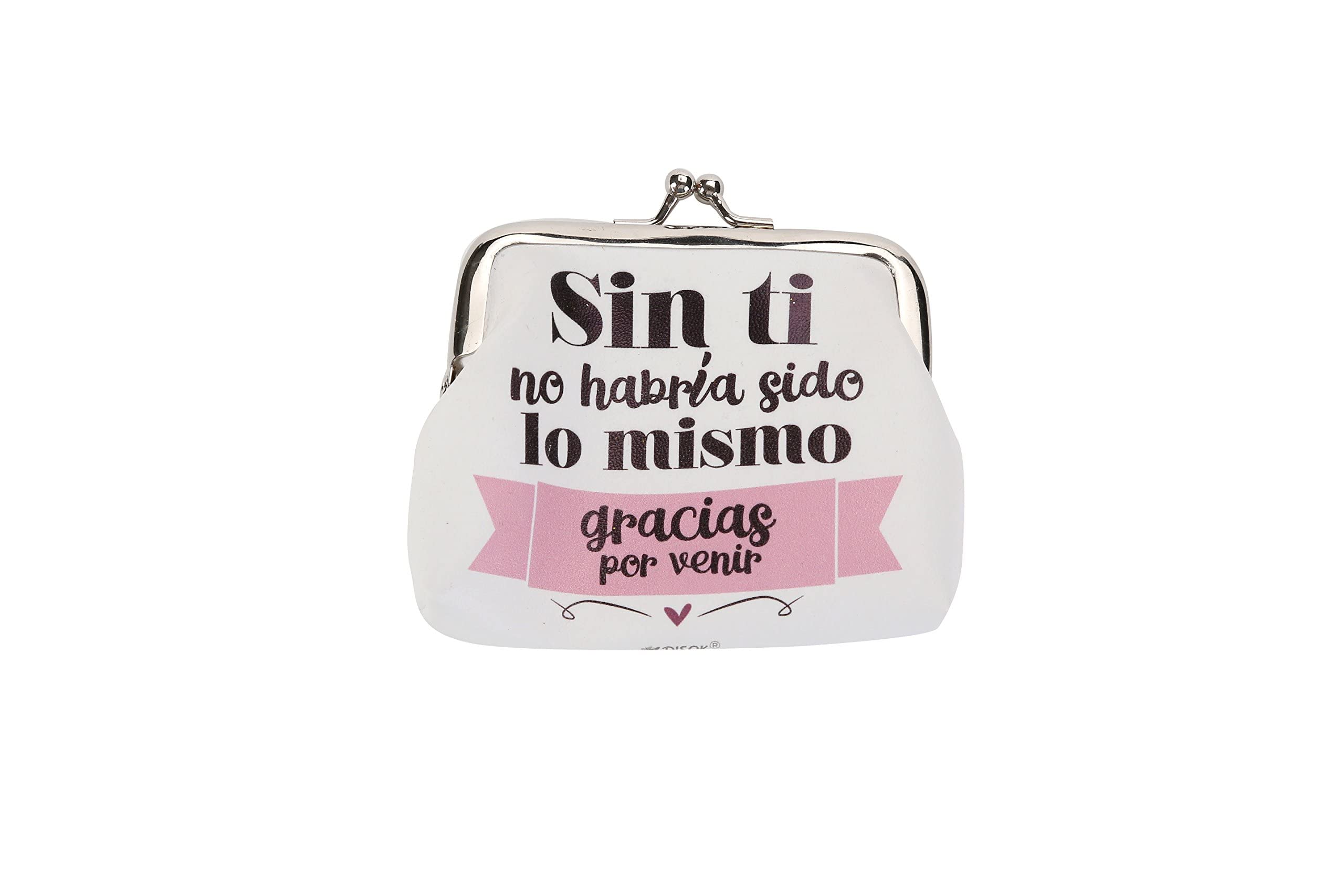 DISOK Lote de 20 Monederos Frases Gracias por Venir - Monederos con Frases Divertidas para Bodas, Bautizos y Comuniones. Monederitos y Carteras, Multicolor