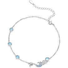 Flower and Cute Animal Anklet for Women S925 Sterling Silver Anklet Bracelet Chain Anklets Jewelry Gifts for Women