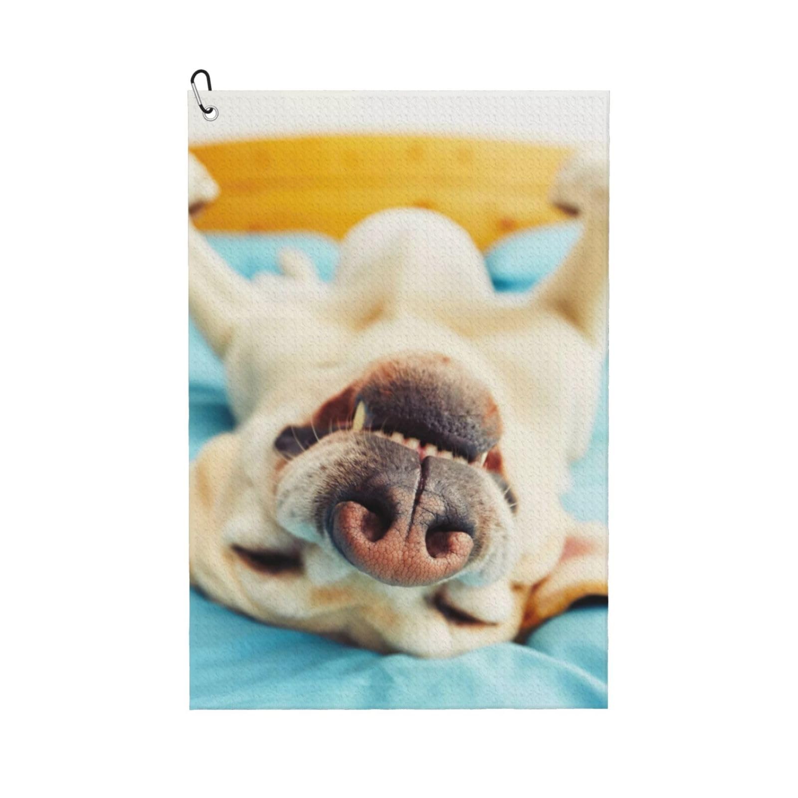 Hnnkloy Sleeping Labrador, 16x24 in Portable Waffle Golf Towels with Carabiner Clip for Golf Bag
