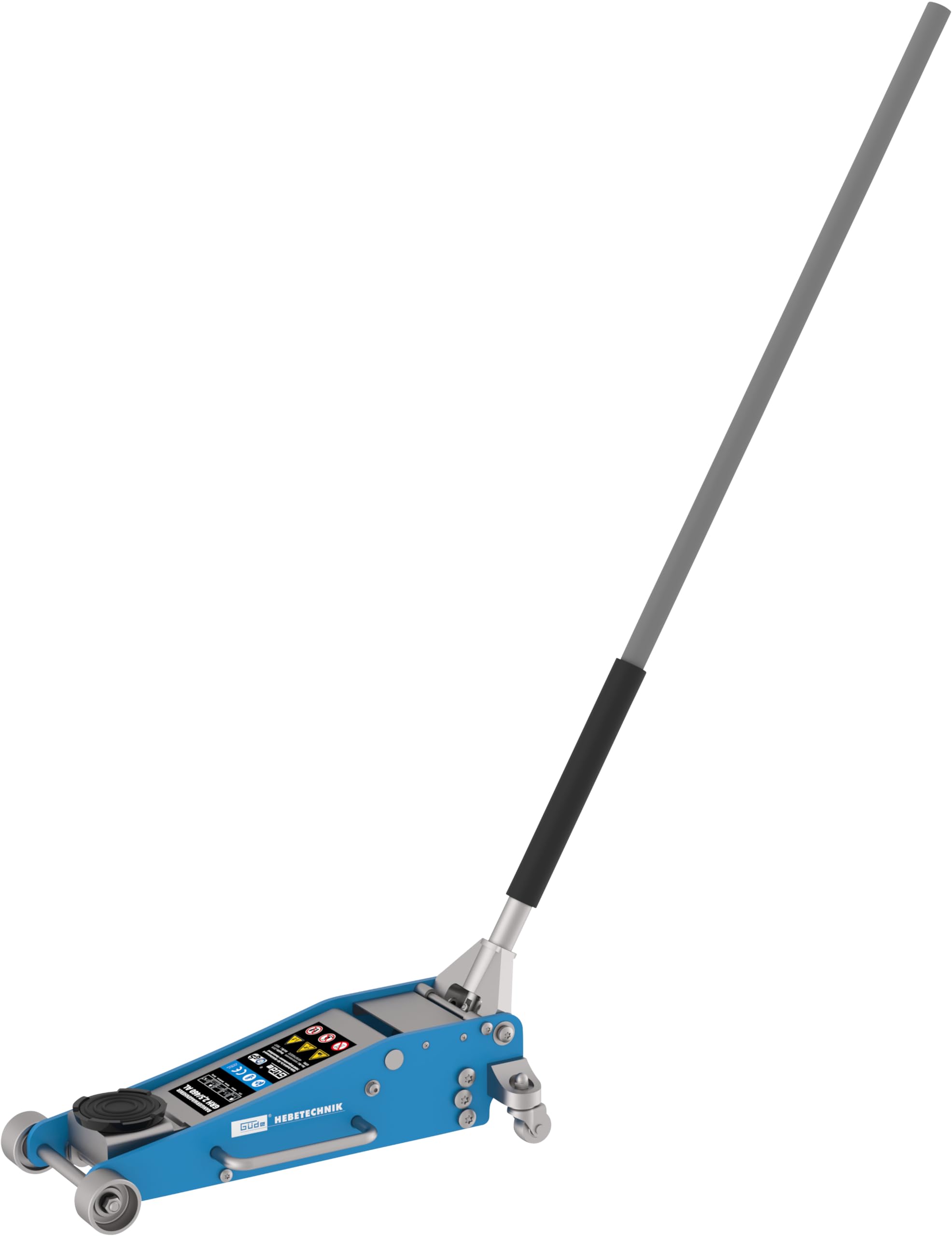 Güde GRH 2,5/460AL Rangierwagenheber 2,5 Tonnen Hubkraft 11 cm Lastteller-Durchmesser 46,5 cm Hubhöhe Doppelzylinder Stahl Aluminium