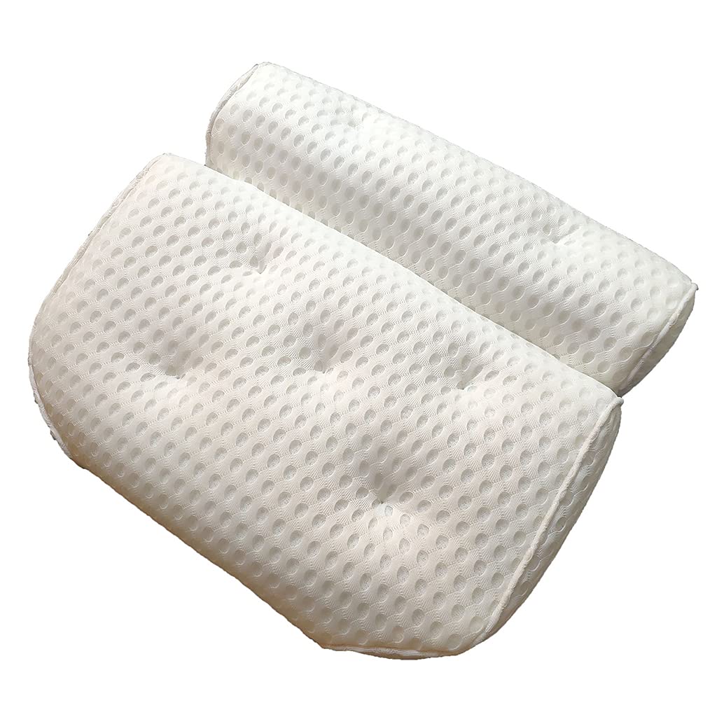 Cuscino da bagno ad aria per poggiatesta e collo con ventosa