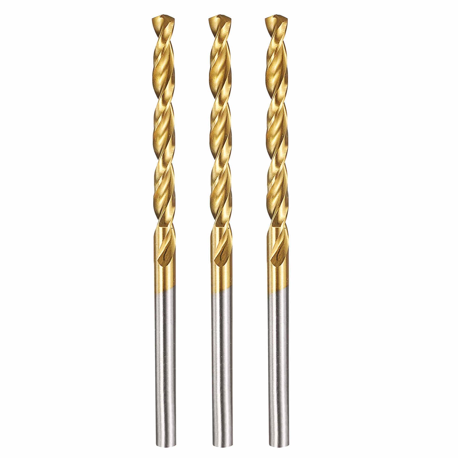 Kozelo 3pcs Drill Bit - [2.9mm Diameter] M42 8% Cobalt HSS Cutting Tool for Machining Hard Metal Stainless Steel Woodworking Handicraft Use, 135° Cutting Angle TiN