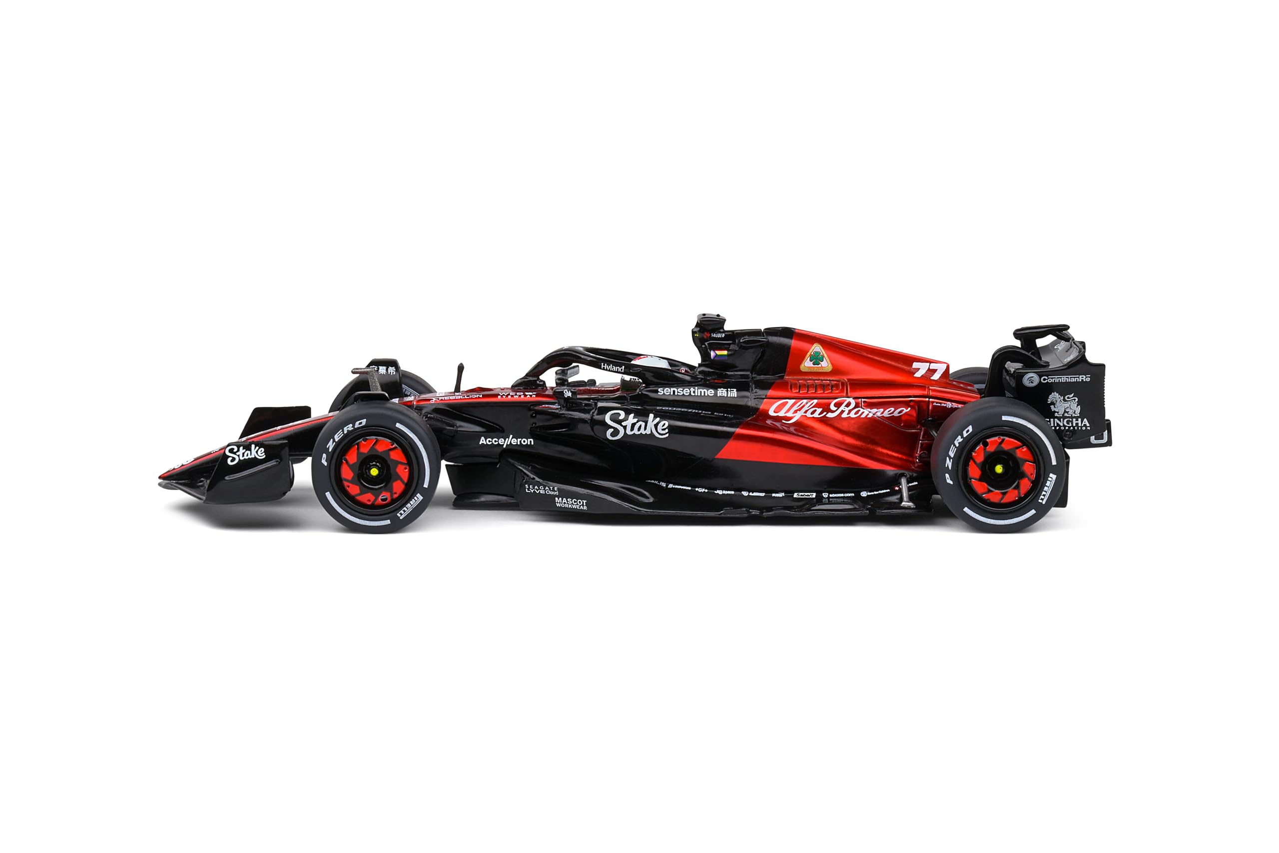 Amazon.com: Solido 1:43 Alfa Romeo F1 Bahrain GP 2023 Red : Arts