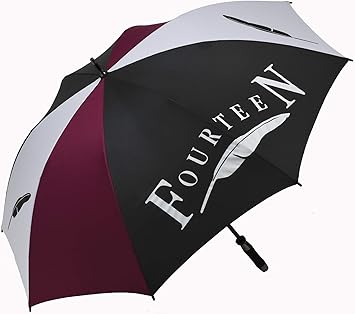 Amazon Fourteen フォーティーン Um0102 雨傘 ブラック 傘骨素材 グラスファイバー 生地素材 ポリエステル フォーティーン Fourteen ゴルフ傘