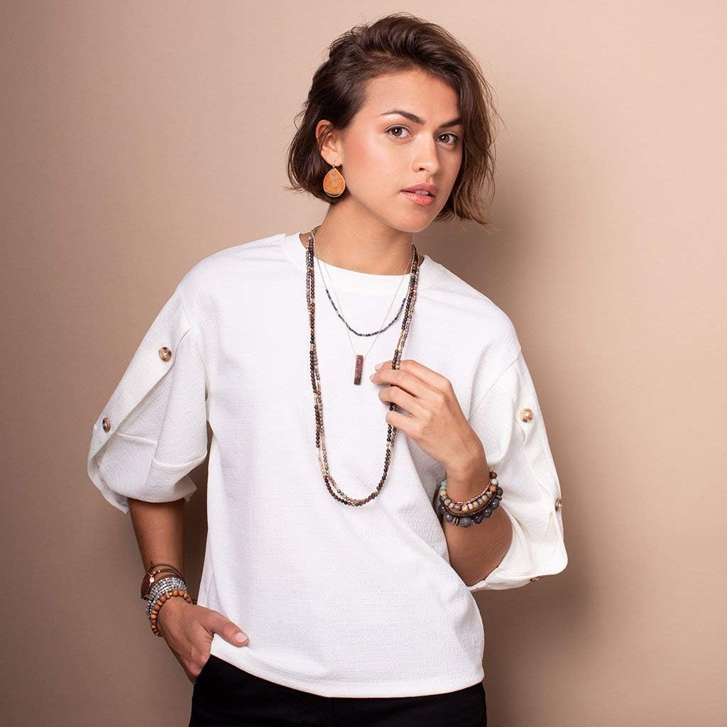 Scout Curated Wrap Necklace Bracelet – Over 30 Stone Options - Natural Stone Bracelet & Stone Necklace – Semi-Precious Gemstone Jewelry for Women