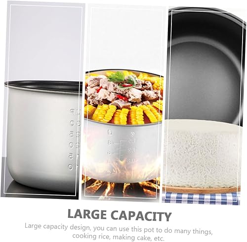 Miniatura 5 de SHOWERORO Revestimiento de olla de arroz, contenedor de arroz, olla arrocera, olla interior de cerámica, olla eléctrica, accesorios para ollas, olla