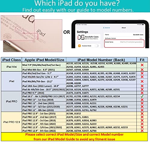 Image of DuraSafe Cases for iPad PRO 10.5 Inch 2017 Air 10.5 3rd Generation 2019 [ Air 3 ] A1701 A2152 A2123 MQF12HN /A MQEY2HN /A MQF22HN /A Slim Cover with AirCushion Corner for Extra Shock Protection - Red