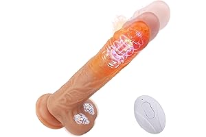 Elastic Thrusting Squirting Silicone Dildo
