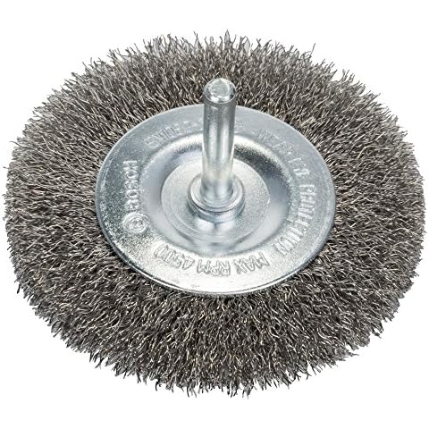 Bosch Professional Scheibenbürste, Edelstahl, gewellter Draht, 0,2 mm, 80 mm, 4 mm, 4500 U/ min, 2608622123 Cover