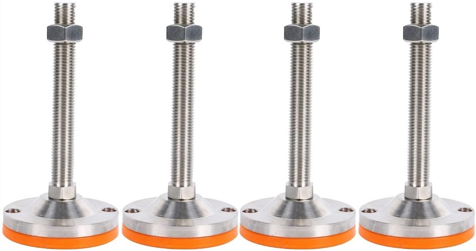 4 Pack Machine Leveling Screw Leg - 100mm Dia Base, Heavy Duty 304 Stainless Steel Adjustable Feet Leveler for Furniture Mechanical Equipment (Size : D100XM16X150)