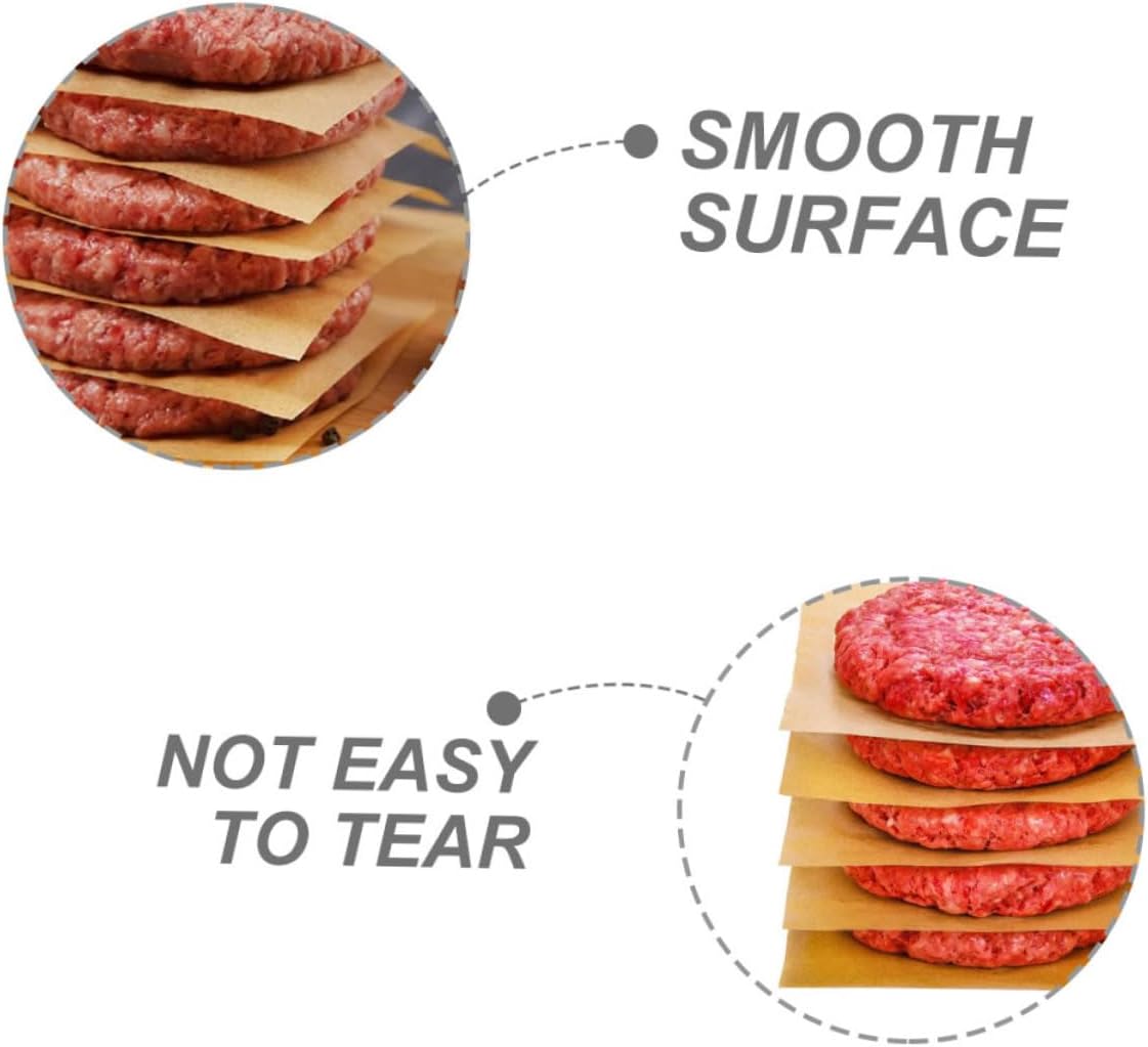 500pcs Burger Press Parchment Paper Sheets Non-stick Oven Paper for Hamburger Patties Baking Freezing