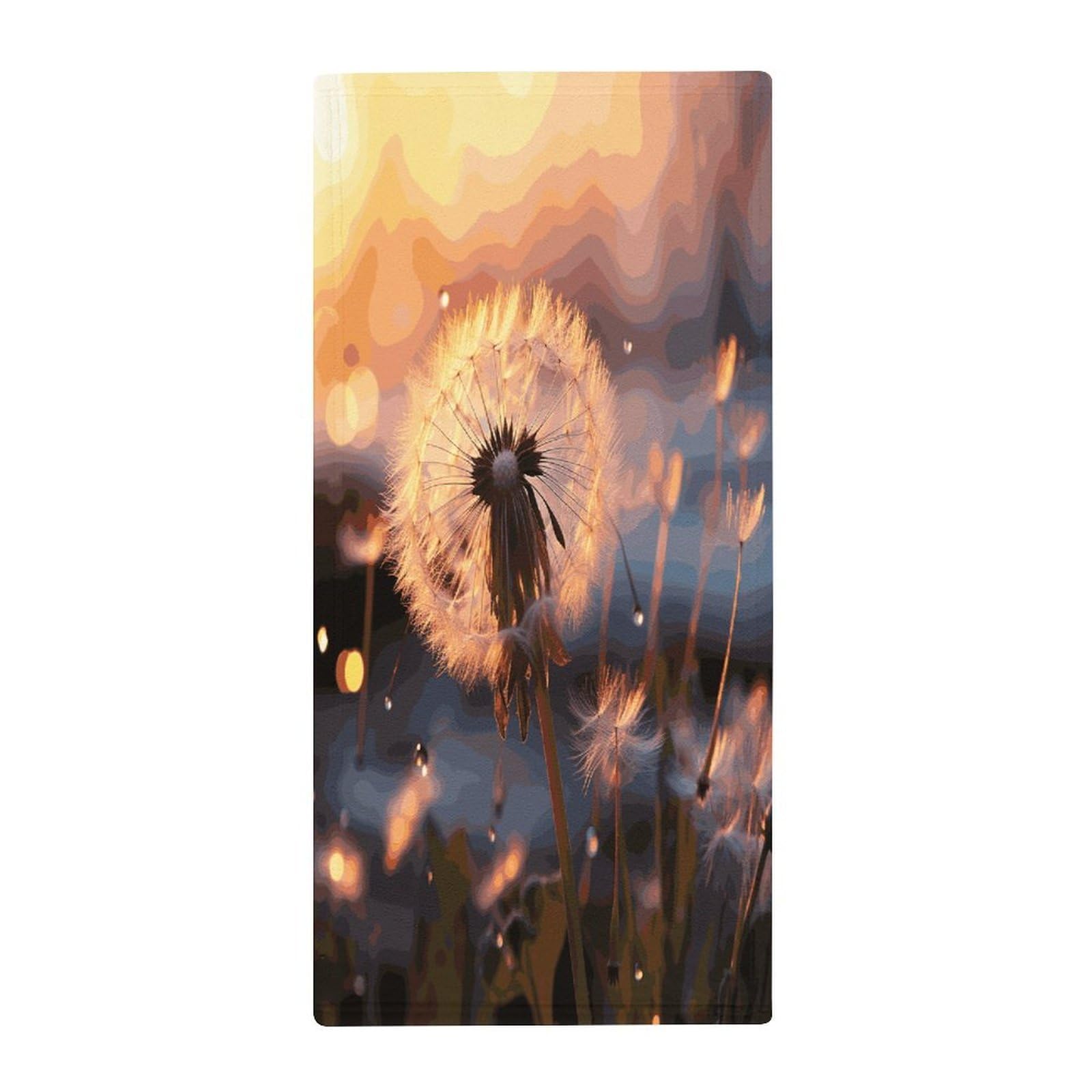 Fekiloot Style Dandelion Flower Towels For Bathroom, Bath Towels 13.8 X 28.7 Inch, Hand Towel Multipurpose Use As Bath Fitness, Bathroom, Shower, Sports, Yoga Towel