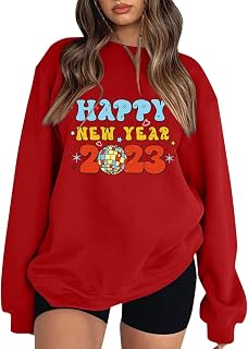 YuzRong Women's Blouses & Shirts Womens Autumn And Winter Loose Top Letter Print Series Shoulder Sleeve Pullover Sweatshirt Fashion Autumn Winter Tops