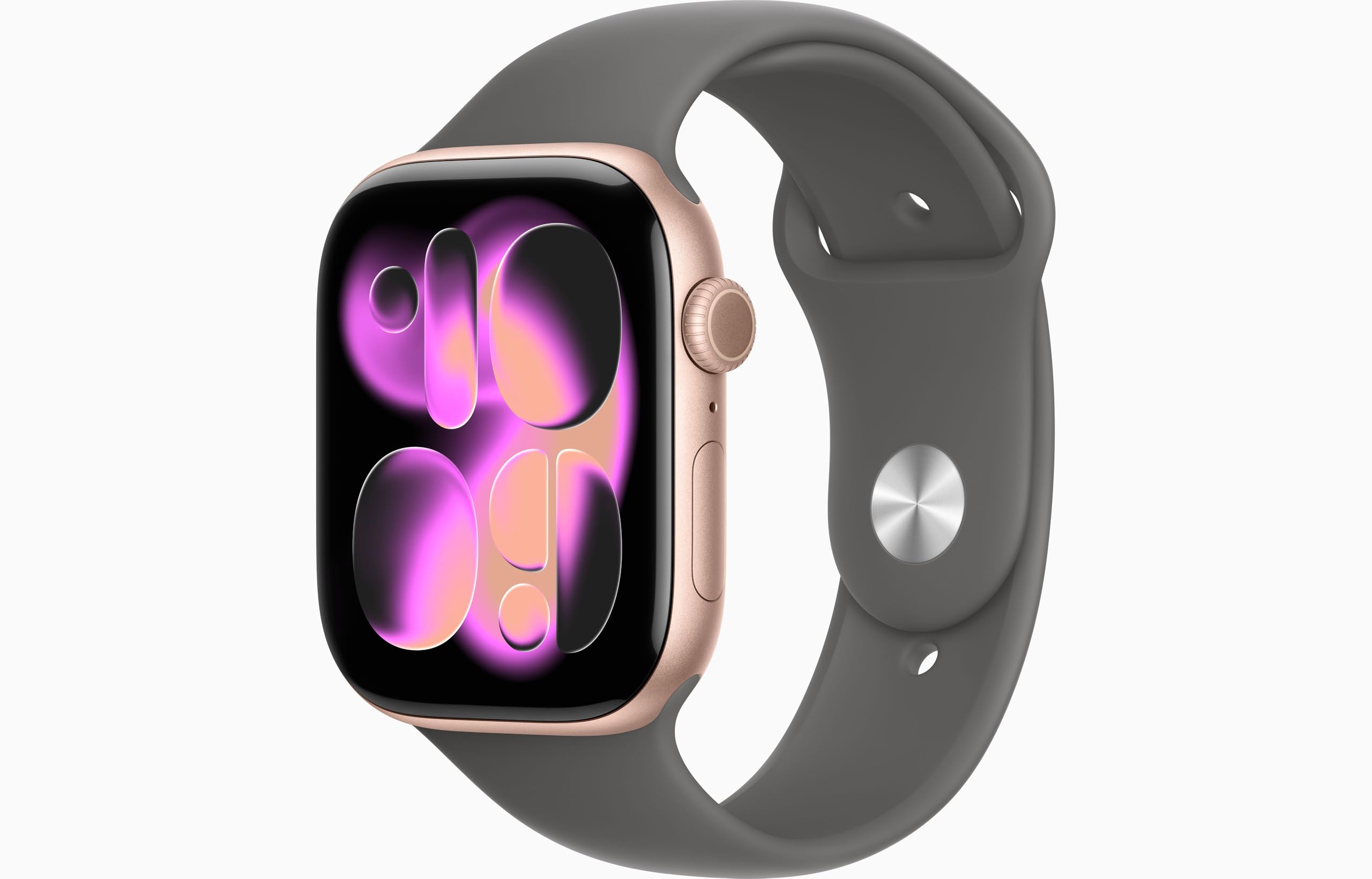 Apple Watch Series 11 [GPS, 46mm] Rose Gold Aluminum Case with Stone Gray Sport Band, M/L (Renewed)