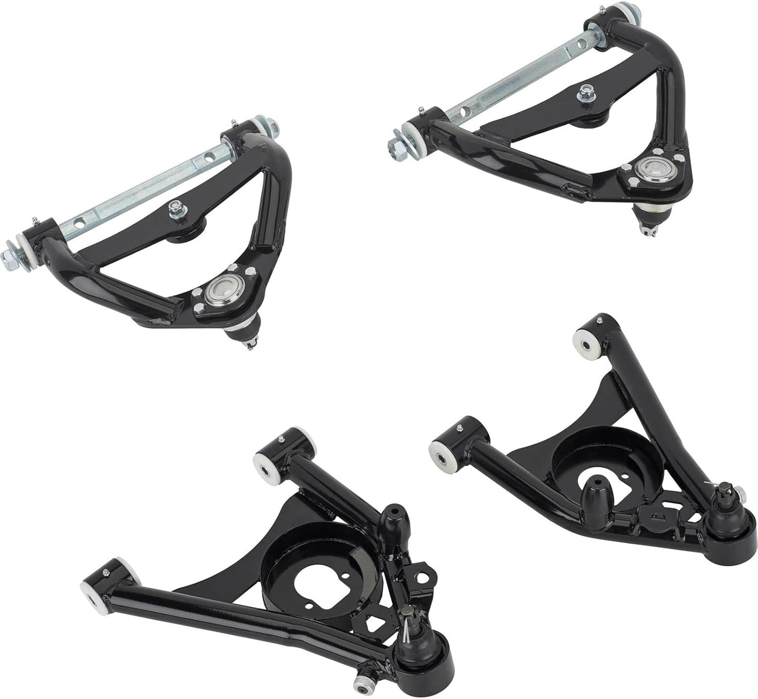 Speedway Motors Tubular Control Arm Kit compatible with 1978-1988 GM G-Body and 1982-2004 S10, Works with Stock or Drop Spindles