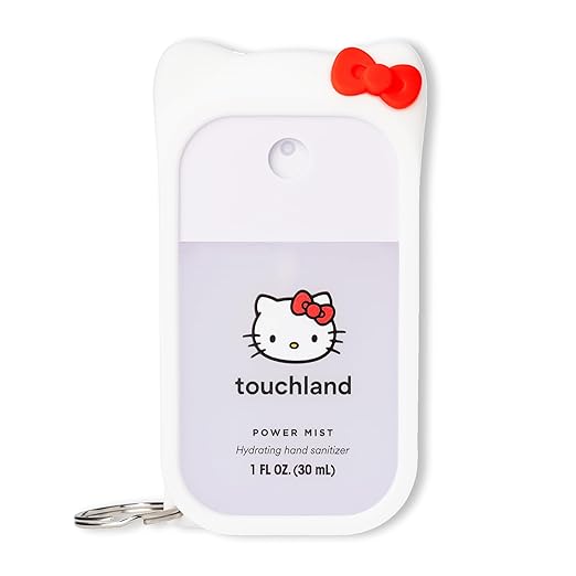 Touchland x Hello Kitty® Hand Sanitizer + Mist Case, Scented & Stylish Hydrating Sanitizer Spray Bundle, Travel Size, Dye Free