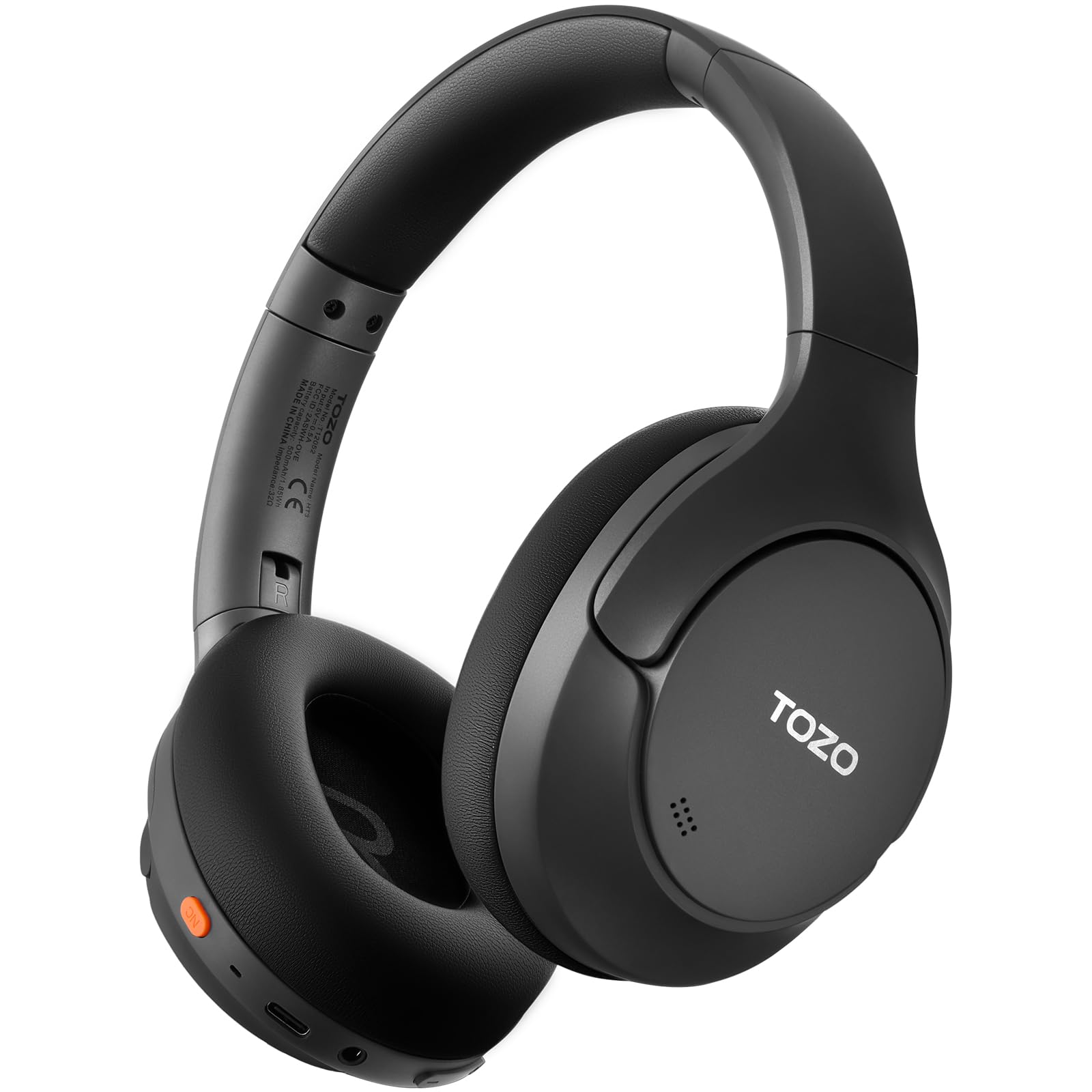 TOZO HT3 Hybrid ANC Over-Ear Kopfhörer Kabellos Bluetooth Hi-Res Audio | 90 Std. Akku, 5 Mikrofone mit KI-ENC, Transparenzmodus, Dual-Geräte-Verbindung, 32 EQ Modi, Spatial Audio, Low-Latency